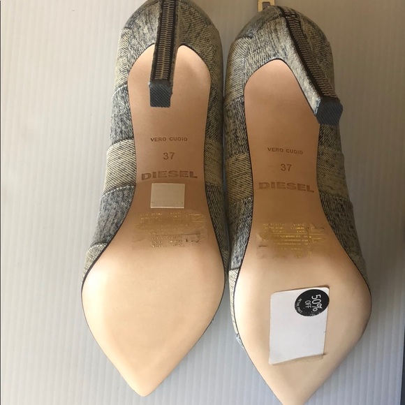 Diesel Womens Denim D-IPPER HP High-Heel Pump - Picture 9 of 10